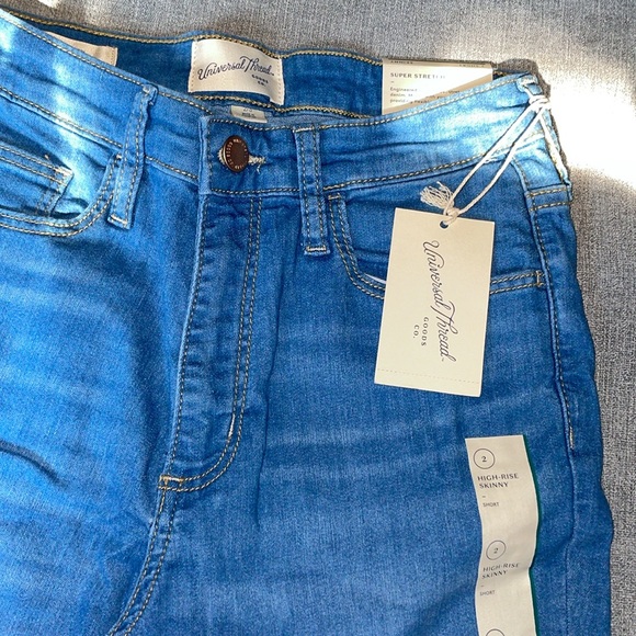 Universal Thread Jeans Women's High-Rise Skinny Jeans Blue 2 Short - Picture 5 of 5